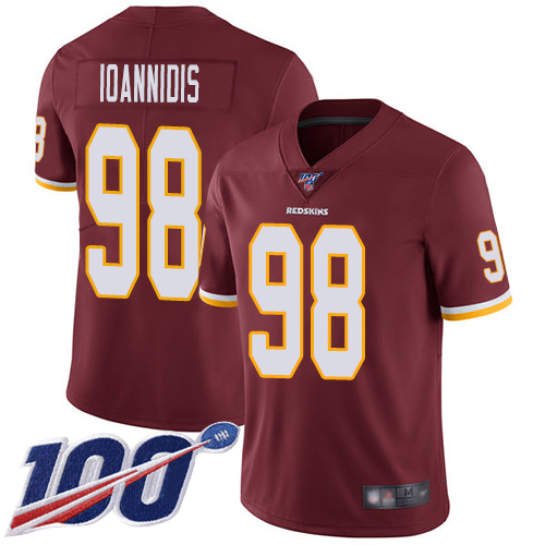 Washington Redskins Limited Burgundy Red Youth Matt Ioannidis Home Jersey NFL Football #98 100th